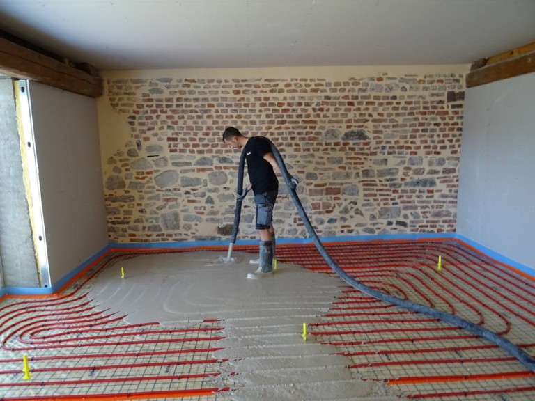 Quelle chape pour un plancher chauffant ?